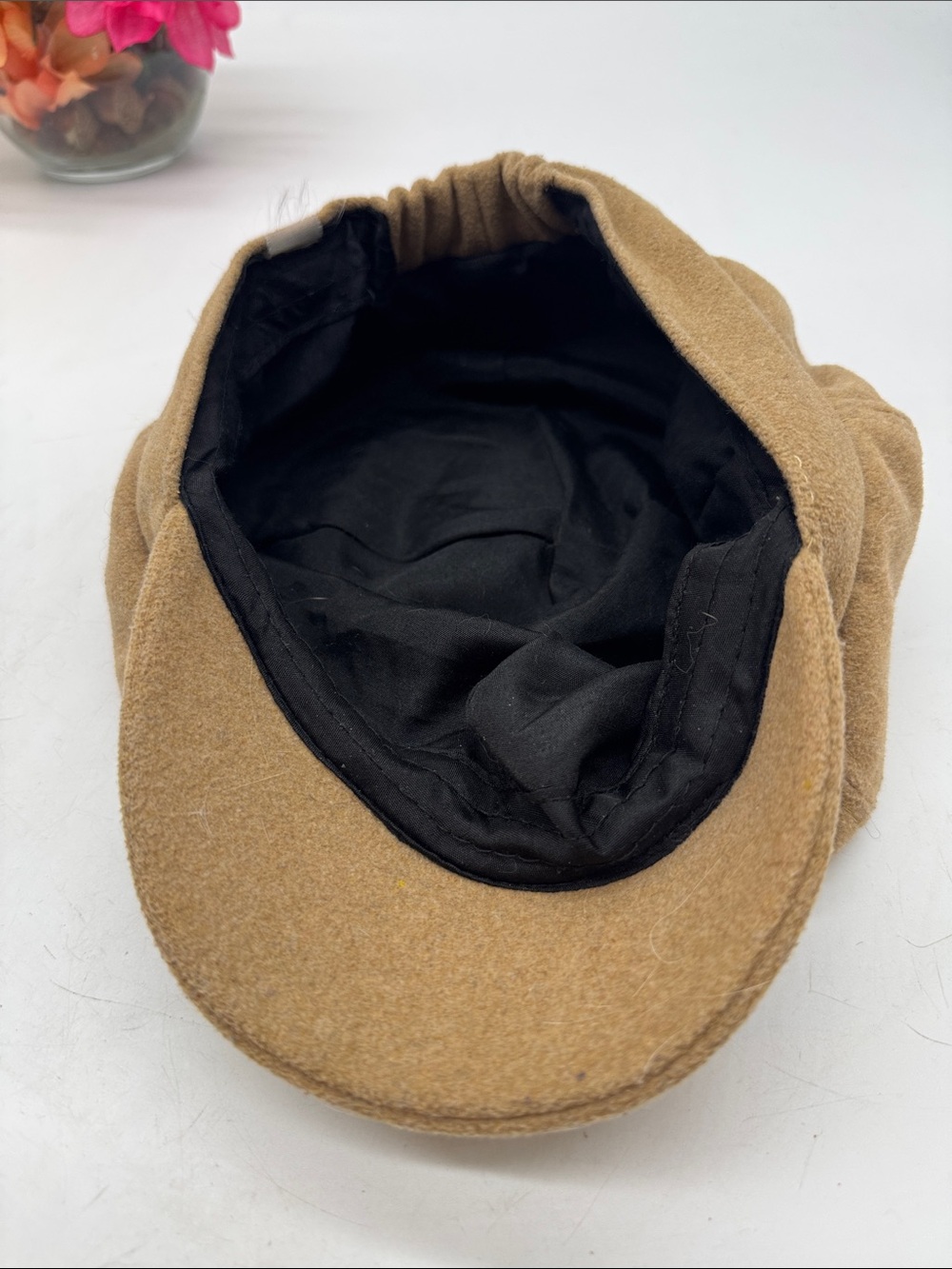 Tan Wool Page Boy Cap - Picture 4 of 4